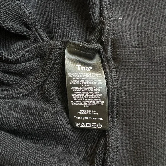 Aritzia Tna Airy Fleece Boyfriend 1/4 Zip Cropped Sweatshirt XS - Picture 8 of 10